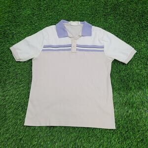 Vintage 90s Encino Polo Shirt Large 19x25 Colorblock